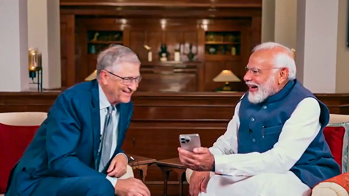 Narendra Modi in Conversation With Bill Gates: 'Aai' and 'AI' Among an Indian Child's First Words Now - News18