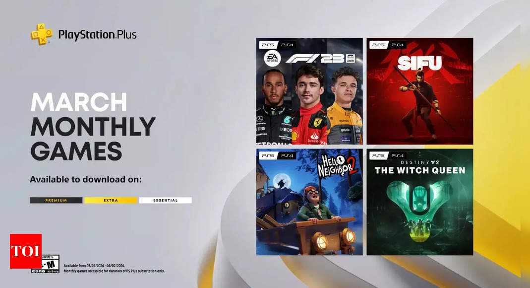 PlayStation Plus games for March: EA Sports F1 23, Destiny 2: Witch Queen and more | – Times of India