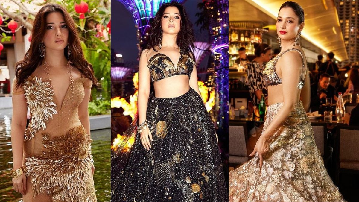 Tamannaah Bhatia Channels Her Inner Desi Girl Avatar In Shimmery Outfits - News18
