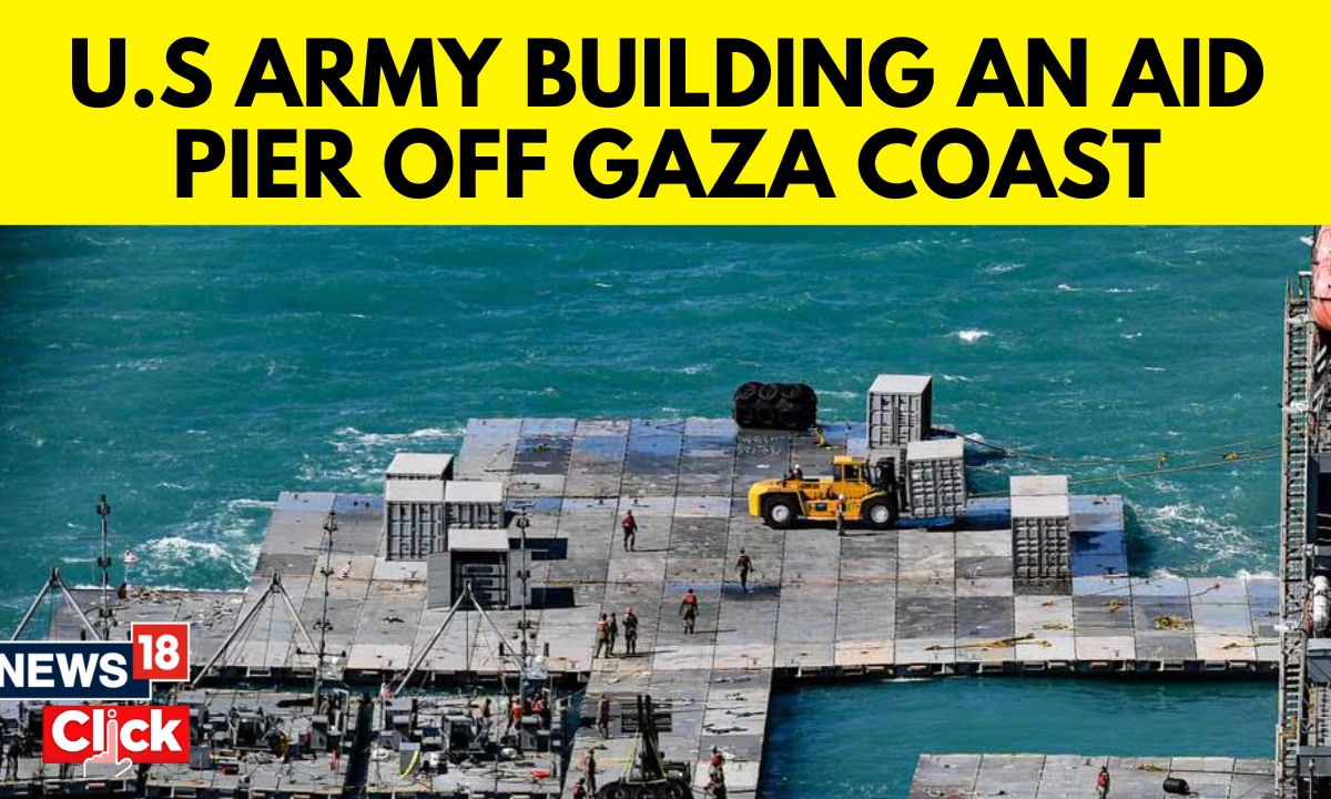 US army begins building floating aid pier off the Gazan coast – News18