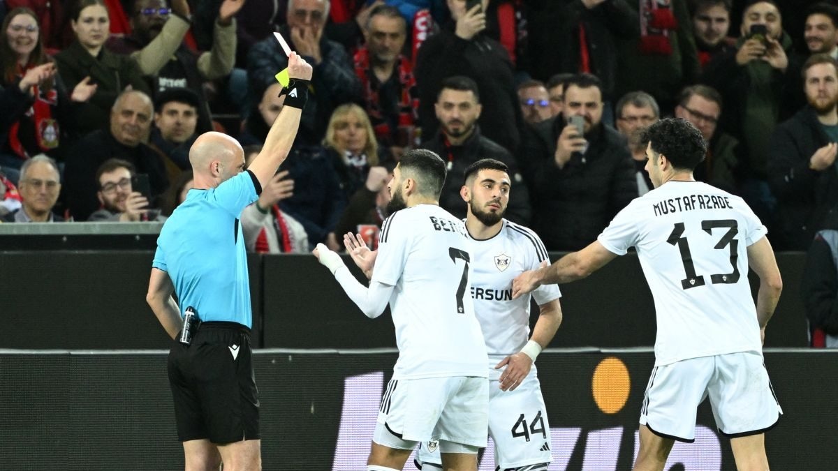 WATCH: Qarabag Defender Left Embarrassed After Referee Replaces Yellow Card With Red in the Europa League – News18